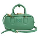 【新品・未使用品】ミュウミュウ miu miu アルカディ レギュラー 2Way ショルダー ハンドバッグ 斜め掛け レザー セージグリーン 緑 ゴールド金具 ...