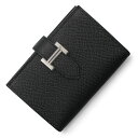 【新品・未使用品】エルメス HERMES ベアン カードケース 名刺入れ 定期入れ パスケース ヴォーエプソン レザー ノワール ブラック 黒 シルバー金具 B...