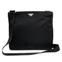 【美品】プラダ PRADA トライアングル 三角プレート ショルダーバッグ 斜め掛け TESSUTO ナイロン SAFFIANO レザー NERO ネロ ブラッ...