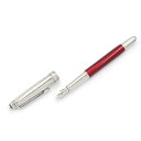 【中古】モンブラン MONTBLANC マイスターシュテュック ル プティ プランス 星の王子さま 万年筆 キャップ式 ピストン吸入式 ペン先14K 585 シルバー レッド 赤