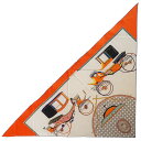 【新品・未使用品】エルメス HERMES トライアングル ジェアン Les Voitures a Transformation 折畳み式幌の馬車 三角 スカーフ...