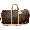 【未使用 展示品】ルイ ヴィトン LOUIS VUITTON キーポル バンドリエール 50 ショルダー ハンドバッグ ボストン 2way モノグラム ヌメ革 レザー ブラウン 茶 ゴールド金具 M41416
