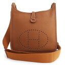 【新品・未使用品】エルメス HERMES エブリン エヴリン 3 トロワ PM 29 ショルダーバッグ 斜め掛け トリヨンクレマンス レザー ゴールド ブラウン 茶 シルバー金具 U刻印