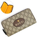 【新品・未使用品】グッチ GUCCI ネオヴィンテージ キャットヘッド タイガー ジップアラウンドウォレット ラウンドファスナー 長財布 GGスプリームキャンバ...