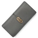 【新品・未使用品】フェンディ FENDI オーロック 二つ折り長財布 カーフスキン パイソン エキゾチックレザー アンスラサイト グレー ゴールド金具 8M04...