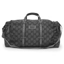 【未使用 展示品】グッチ GUCCI マキシ GG 2way ショルダー ダッフル ボストンバッグ 斜め掛け 旅行鞄 GGリサイクルポリエステル レザー グレー シルバー金具 767935