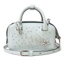 【未使用 展示品】デルボー デルヴォー DELVAUX ホリデーコレクション クールボックス ナノ アストラル スター 刺繡 2WAY ショルダー ハンドバッグ 斜め掛け トリヨン ソフトグレインレザー クリスタル クラウド ブルー グレー シルバー金具 AA0669BWV022MPA