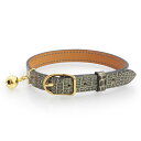 【未使用保管品】エルメス HERMES コリエ プール シシャ ペット 猫用 首輪 リザード エキゾチックレザー グリフォンセ グレー ゴールド金具 W刻印 箱...