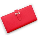 【新品・未使用品】エルメス HERMES ベアン スフレ 二つ折り長財布 ヴォーエプソン レザー Rose extreme ローズエクストリーム ピンク シルバー金具 D刻印 箱付