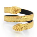 【未使用 展示品】ブルガリ BVLGARI セルペンティ フォーエバー ブレスレット カルングレザー ゴールド 290634