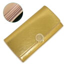 【新品・未使用品】ブルガリ BVLGARI ブルガリ ブルガリ ラージウォレット ロゴクリップ 二つ折り長財布 ストリッシェカーフレザー ディープゴールド ライ...