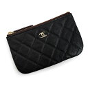 【新品・未使用品】シャネル CHANEL マトラッセ クラシック ミニ ポーチ コインケース 小銭入れ 財布 キャビアスキン レザー ブラック ゴールド金具 A...