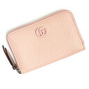 【新品・未使用品】グッチ GUCCI カラーレジン ダブルGロゴ GGマーモント ジップアラウンドウォレット コインケース 小銭入れ 財布 カーフスキン レザー ライトピンク シルバー金具 644412 箱付