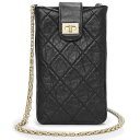 【新品・未使用品】シャネル CHANEL 2.55 マトラッセ チェーンショルダー スマートフォン スマホ 携帯 ケース ポーチ 斜め掛け カーフスキン レザー...