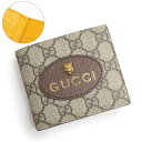 【新品・未使用品】グッチ GUCCI ネオヴィンテージ キャットヘッド タイガー 札入れ 二つ折り財布 GGスプリームキャンバス ベージュ ブラウン イエロー ...