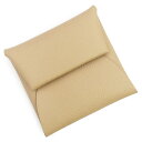 【新品・未使用品】エルメス HERMES バスティア GM コインケース 小銭入れ 財布 ヴォーエバーカラー レザー ベージュマルファ シルバー金具 K刻印 箱付
