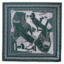 【新品・未使用品】エルメス HERMES カレジェアン 140 Zouaves et Dragons ズアヴとドラゴン 大判 ショール ストール スカーフ カシミヤ70% シルク30% ヴェールロデン グリシネ ボルドー グリーン 箱付