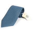 【新品・未使用品】エルメス HERMES ヘヴィシルクタイ TOUPIE 駒 コマ ネクタイ 8CM シルク100% ブルーモワイヤン シエル ブラン 箱付
