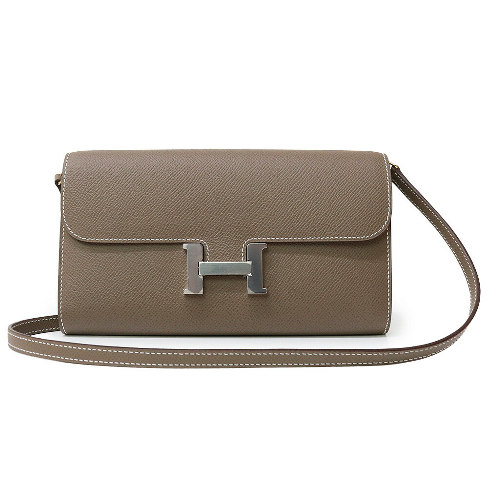 【新品・未使用品】エルメス HERMES コンスタンス ロング トゥーゴー ウォレット 長財布 2WAY クラッチ ショルダーバッグ 斜め掛け ヴォーエプソン レザー エトゥープ エトープ グレージュ シルバー金具 Z刻印のサムネイル