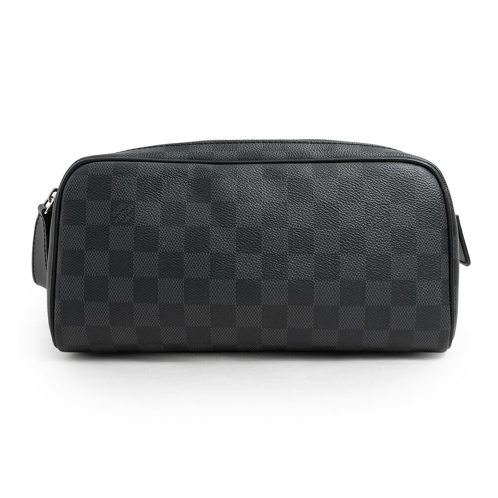 【美品】ルイ ヴィトン LOUIS VUITTON ドップ キット トラベルポーチ セカンドバッグ ダミエグラフィット ブラック シルバー金具 N40127