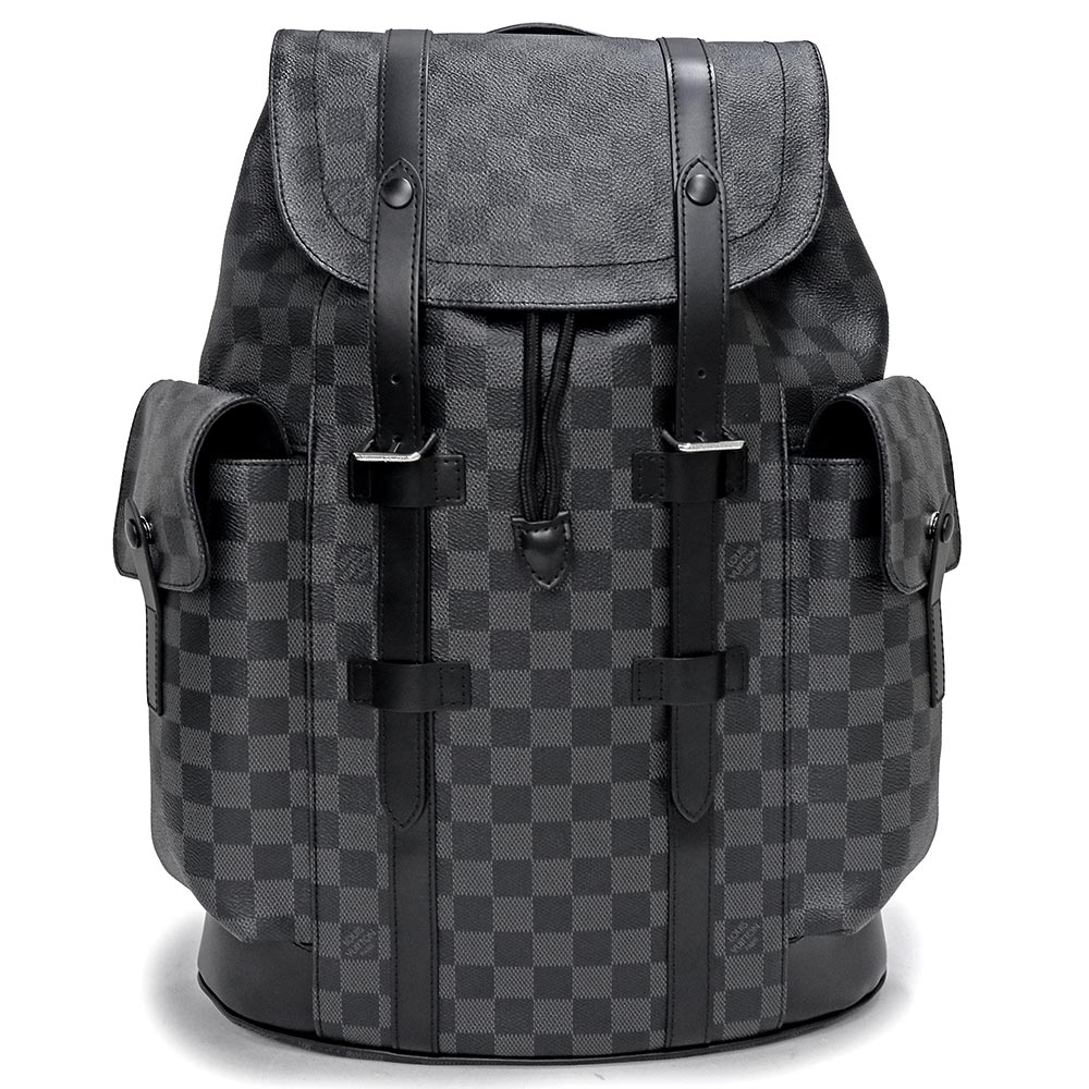 【未使用　展示品】ルイ ヴィトン LOUIS VUITTON クリストファー MM リュック デイパック バックパック ダミエグラフィット レザー ブラック シルバー金具 N41379のサムネイル