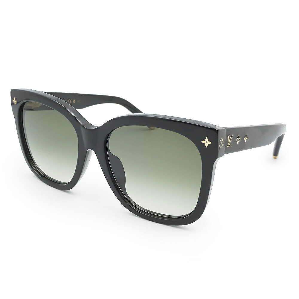 【中古】ルイ ヴィトン LOUIS VUITTON マイ モノグラム キャットアイ サングラス メガネ 眼鏡 アイウェア アセテート ブラック ゴールド金具 Z1729E 箱付