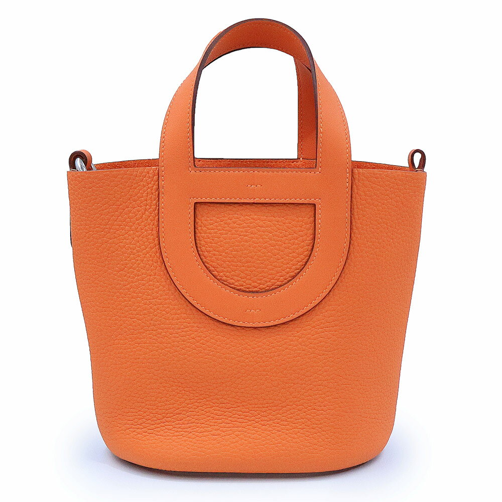【新品・未使用品】エルメス HERMES インザループ 18 ハンドバッグ トリヨンクレマンス レザー ヴォースイフト レザー オレンジ シルバー金具 W刻印のサムネイル