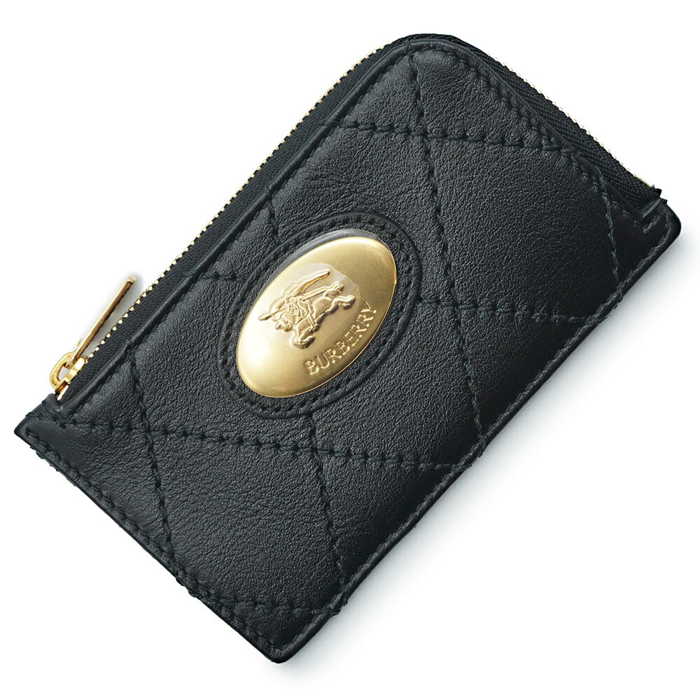 【新品・未使用品】バーバリー BURBERRY ストランド ジップカードケース 名刺入れ 定期入れ パスケース コインケース 小銭入れ 財布 カーフスキン レザー ブラック ゴールド金具 8115426 箱付のサムネイル