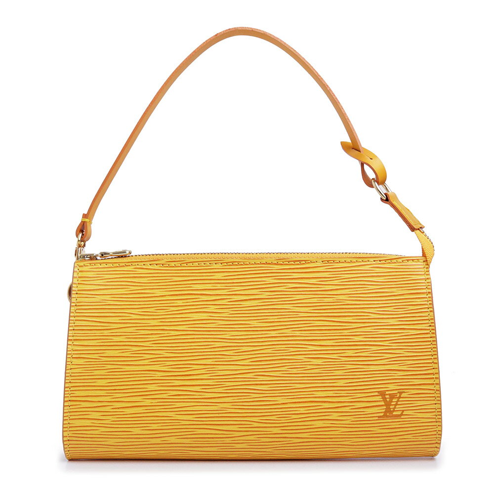【中古】ルイ ヴィトン LOUIS VUITTON ポシェット アクセソワール アクセサリーポーチ エピレザー タッシリイエロー ゴールド金具 M52949