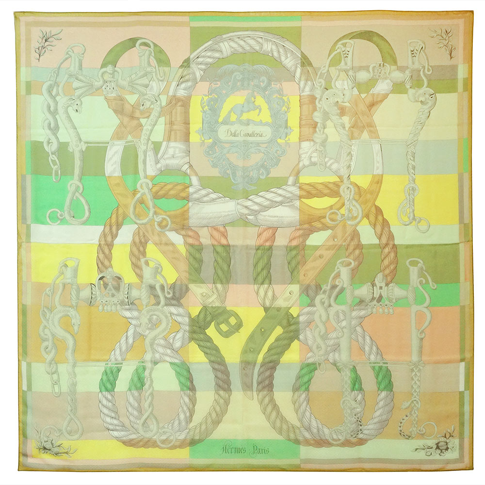 【新品・未使用品】エルメス HERMES カレジェアン 140 モスリン Della Cavalleria デッラ カヴァッレリ..