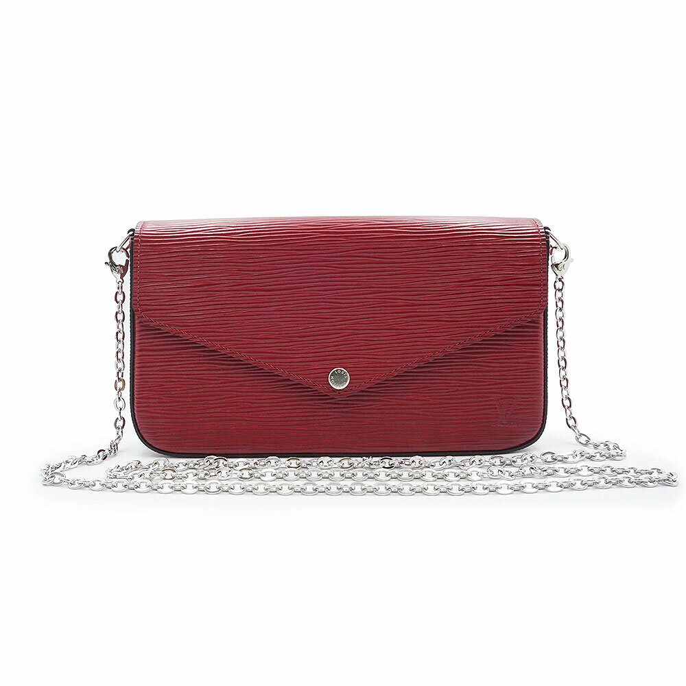 【未使用 展示品】LOUIS VUITTON ルイ ヴィトン M68629 ポシェット フェリシー エピレザー チェリーベリー ボルドー 2way クラッチ チェーン ショルダーバッグ 斜め掛け シルバー金具