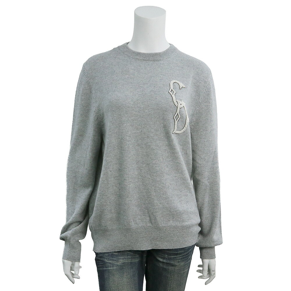 【未使用保管品】Christian Dior クリスチャンディオール 343M640AT721 CDインターレース 長袖 ニット セーター カシミヤ 100％ Sサイズ グレー トップス