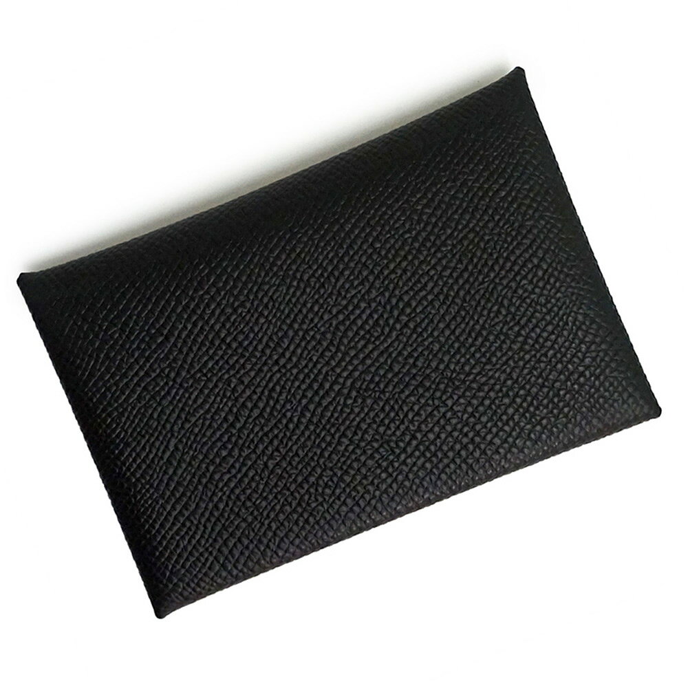 HERMES - 【新品・未使用品】HERMES エルメス カルヴィ ヴォーエプソン ノワール ブラック W刻印 カードケース パスケース 名刺入れ 定期入れ レザー シルバー金具 箱付