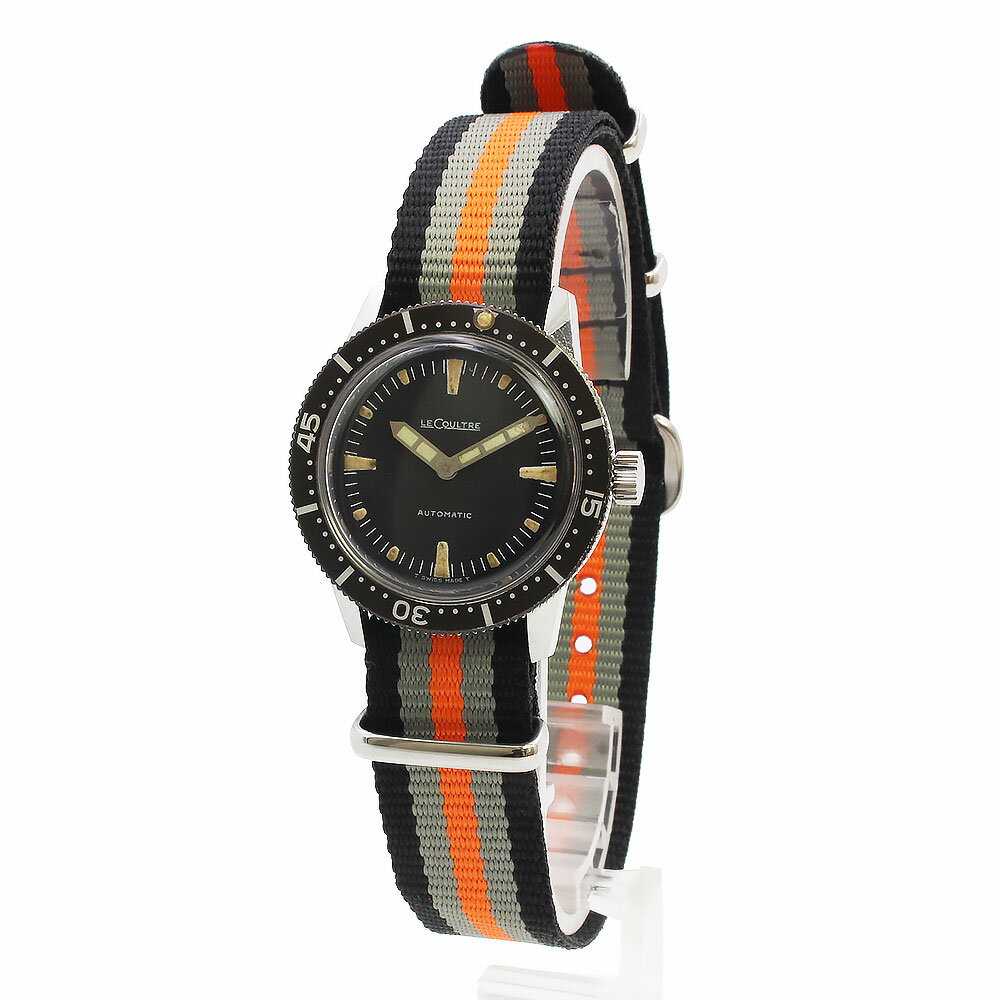 【中古】JAEGER-LeCOULTRE ジャガールクルト E22059 マスターマリーナ ヴォーグマチック ドルフィン 自動巻き ステンレススチール ナイロン ブラック グレー オレンジ シルバー 腕時計