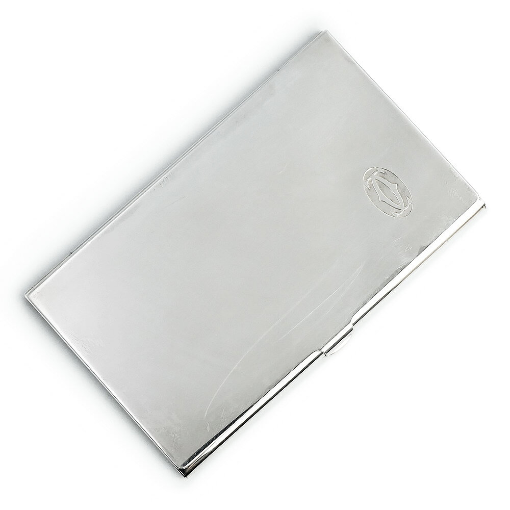 【中古】Cartier カルティエ T1220284 2C ロゴ SV925 シルバー カードケース ...