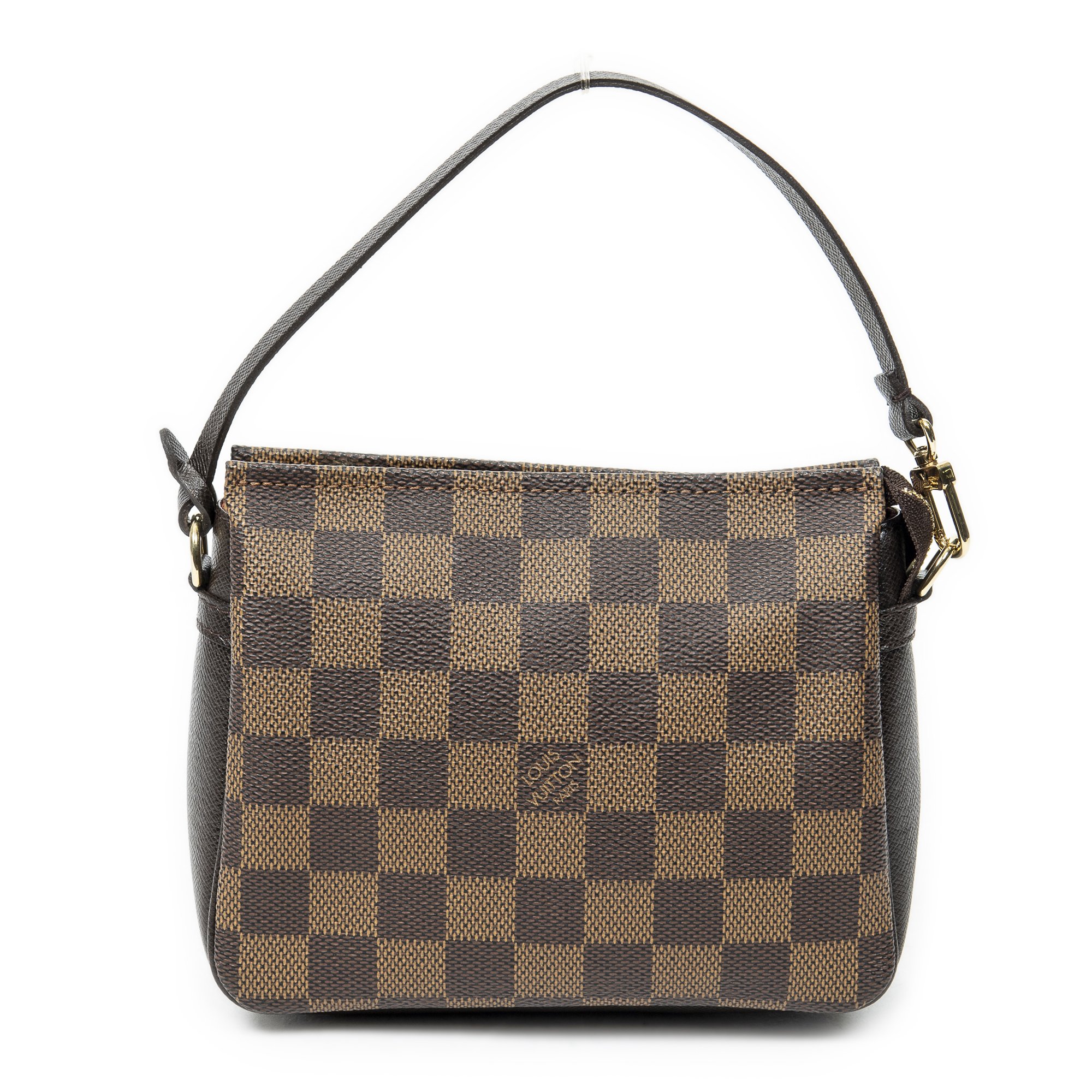 [ポイント10倍][中古] LOUIS VUITTON ルイヴィトントゥルース メイクアップポーチ茶色ダミエ エベヌA