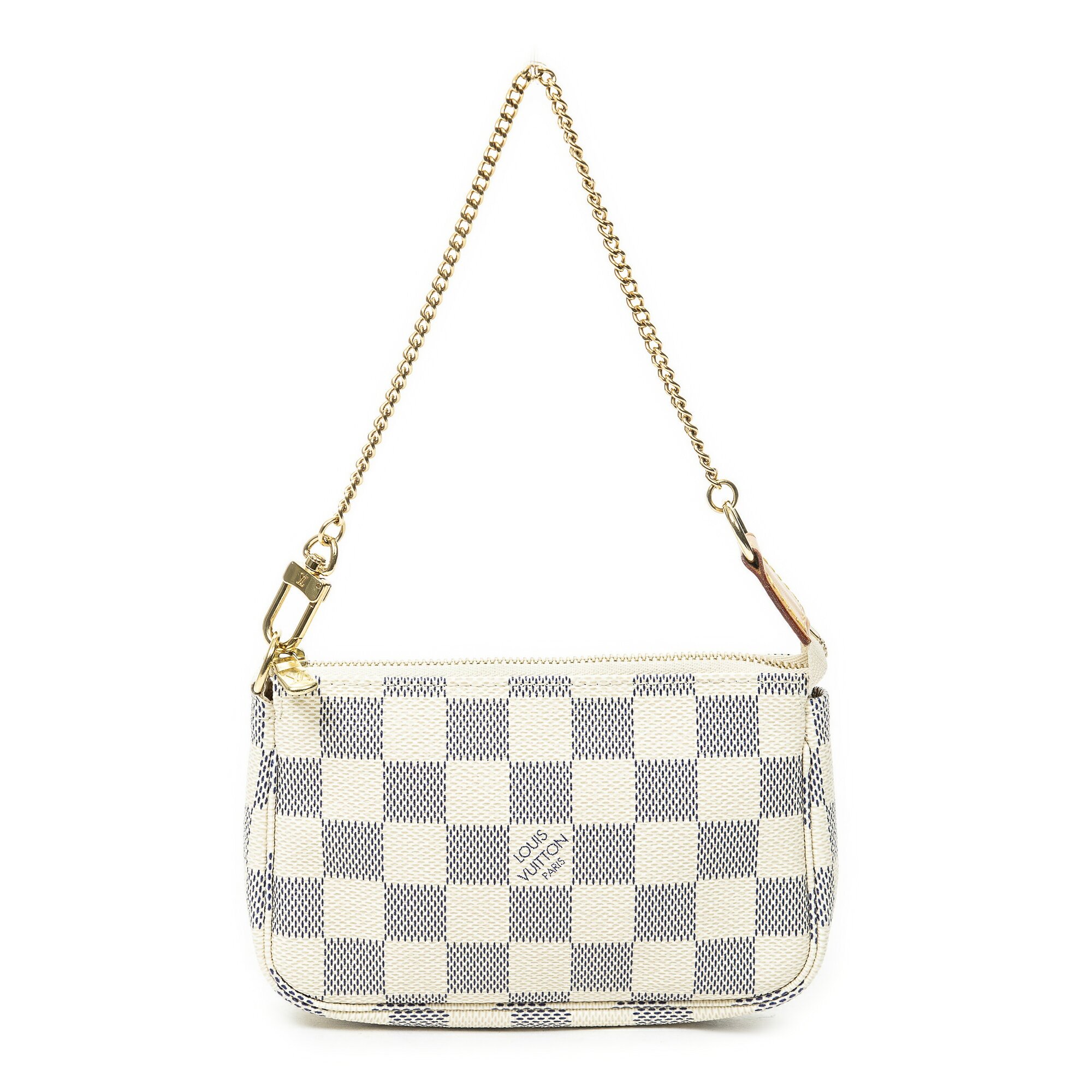 [ポイント10倍][中古] LOUIS VUITTON ルイヴィトンミニポシェットアクセサリーアイボリーダミエ アズールA