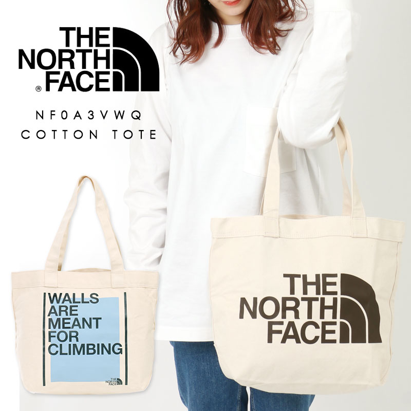 ノースフェイス THE NORTH FACEトートバッグ キャンバス WEIMRNRBNLGLGPT COTTON TOTE コットン エコバッグ ショッピングバッグ メンズ レディース 男女兼用 通勤 通学 A4 肩掛け ブランド おしゃれ プリント 正規品 NF0A3VWQ R17