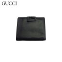 グッチ Wホック 財布 二つ折り メンズ Gマーク ブラック レザー GUCCI T22497