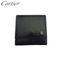 【スプリングセール】カルティエ コインケース 小銭入れ メンズ パシャ ブラック シルバー レザー Cartier T22902(4)