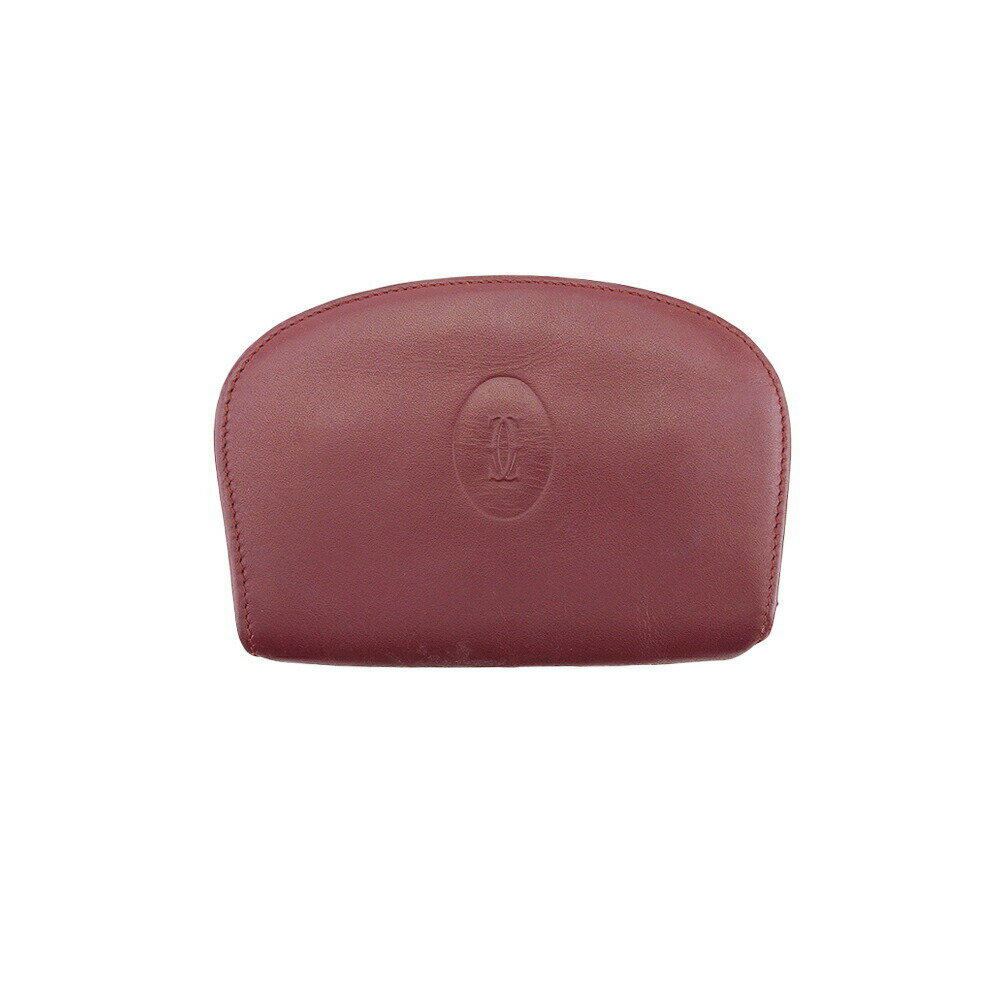 【ブラックフライデー21％OFFクーポン】カルティエ CARTIER コインケース マストライン ボルドー ゴールド レディース 中古 ブランド ハイブランド ヴィンテージ 送料無料