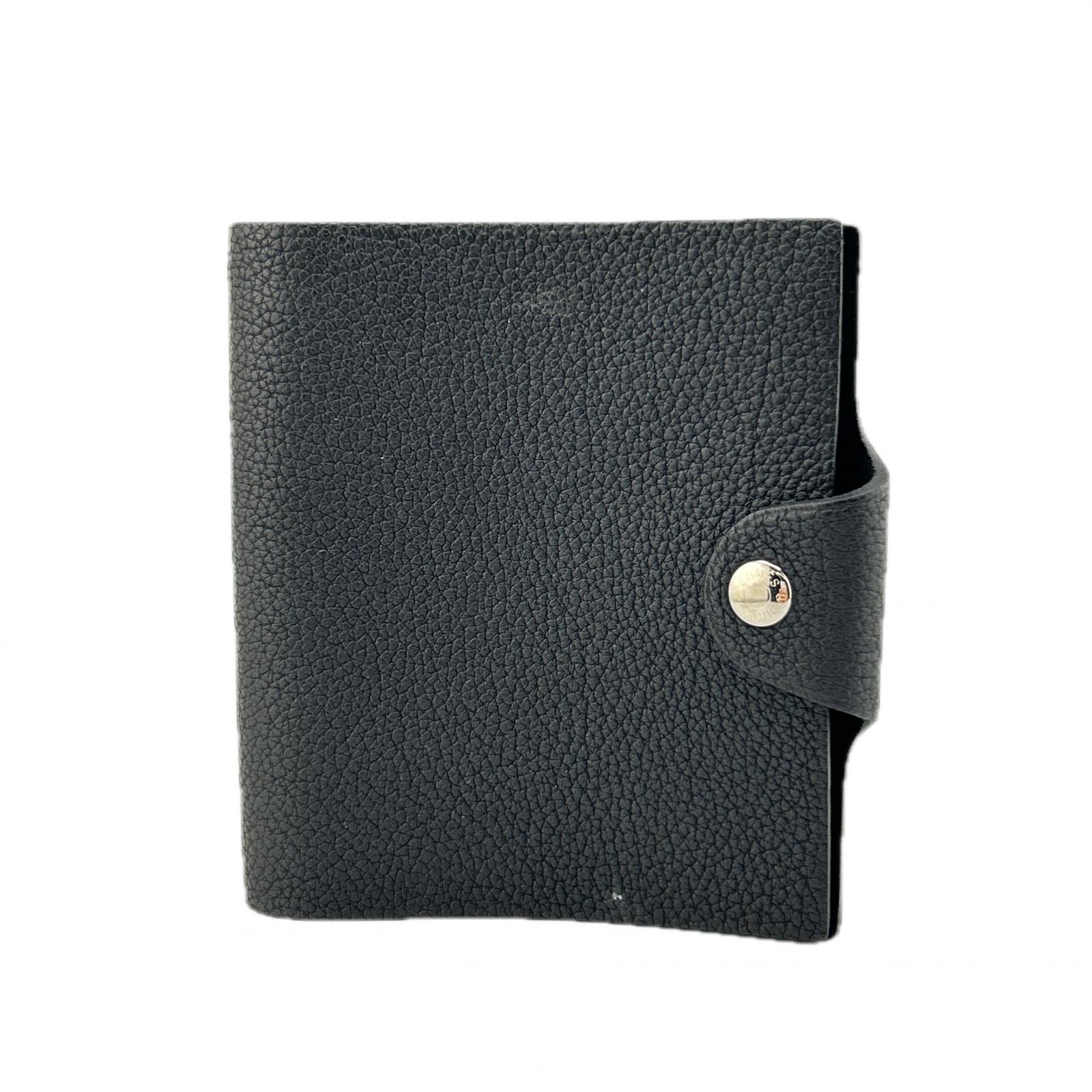 【楽天スーパーSALE 最大50%OFF】エルメス HERMES 手帳カバー ユリスミニ ブラック×シルバー レディース 中古 ブランド ハイブランド ヴィンテ...