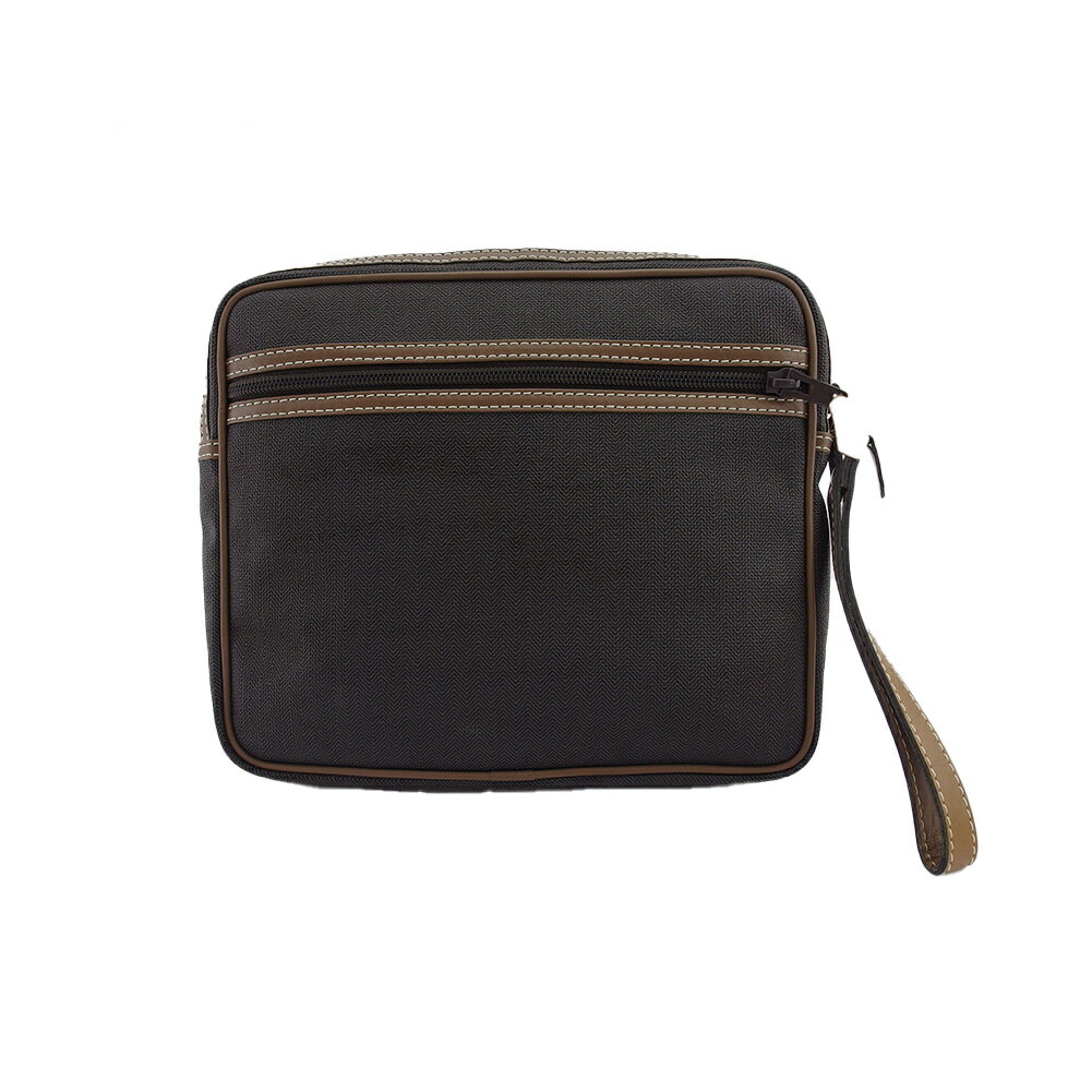 【ブラックフライデー21％OFFクーポン】ダンヒル Dunhill クラッチバッグ ヘリンボーン グレー 灰色 ブ..