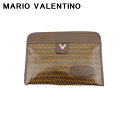 【スプリングセール】マリオ・ヴァレンティノ クラッチバッグ セカンドバッグ ブラウン ベージュ ゴールド PVC×レザー MARIO VALENTINO L4139(4)