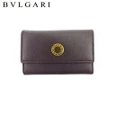 ブルガリ キーケース 6連キーケース ブラウン ゴールド レザー×ゴールド素材 BVLGARI L4147