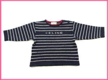 【中古】 セリーヌ・ベビー CELINE BABY ニット クルーネック レディース キッズ・サイズ95 ネイビー系 I041 .