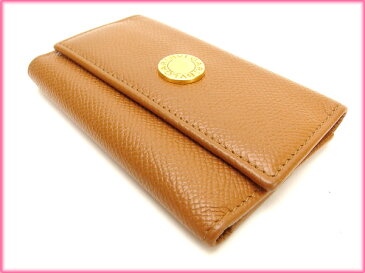 【中古】 ブルガリ BVLGARI キーケース /6連キーケース /メンズ可 ビー・ゼロワン ライトブラウン レザー (あす楽対応)人気 美品 Y751 .