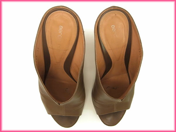 【Fashion Special Fair 30％OFFクーポン】セルジオロッシ サンダル 靴 ♯37オープントゥ チャコール Sergio Rossi 【セルジオロッシ】 m944s 【中古】 ブランド ハイブランド ヴィンテージ 送料無料 2