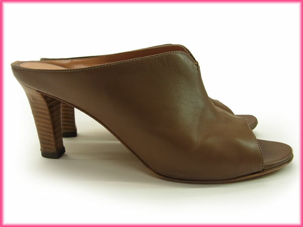 【Fashion Special Fair 30％OFFクーポン】セルジオロッシ サンダル 靴 ♯37オープントゥ チャコール Sergio Rossi 【セルジオロッシ】 m944s 【中古】 ブランド ハイブランド ヴィンテージ 送料無料 3