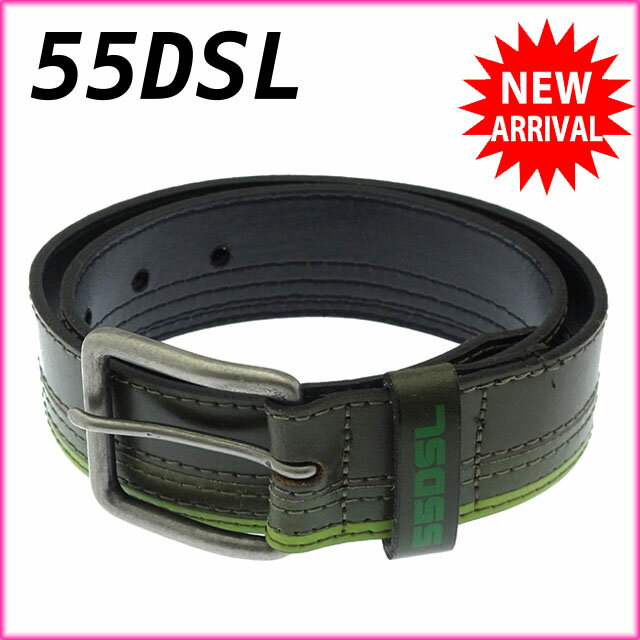 【スプリングセール30％OFF】55DSL ディーゼル ベルト ファッションアイテム メンズ ♯70 28 グリーン系 【55DSL】 T13254 【中古】